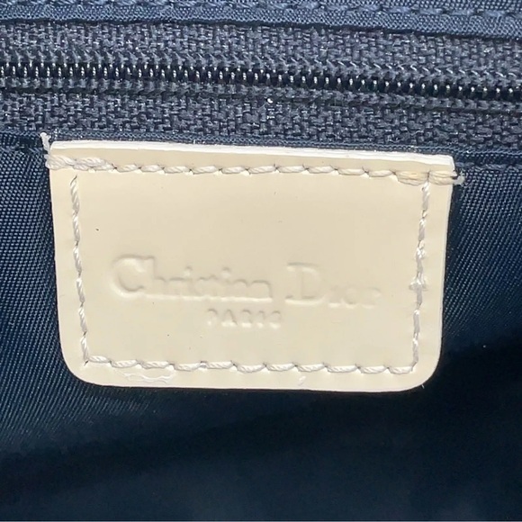 Authentic Christian Dior Trotter Leather Navy x Ivory Crossbody Bag - Picture 14 of 16